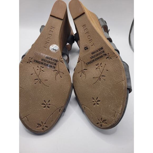 Report Women Sandals Scout Gilley Grey 3.5 Heel Sz 10 - Picture 5 of 5